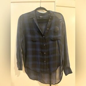 Madewell Silk Plaid Blouse